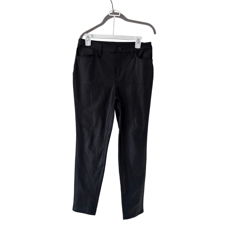Chico's Black Faux Leather Skinny Pants Size 0R - Picture 2 of 8